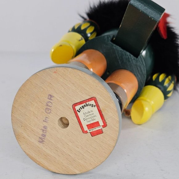 Vintage Expertic GDR Erzgebirge 9” Musketeer Wood Nutcracker Label - Picture 9 of 9